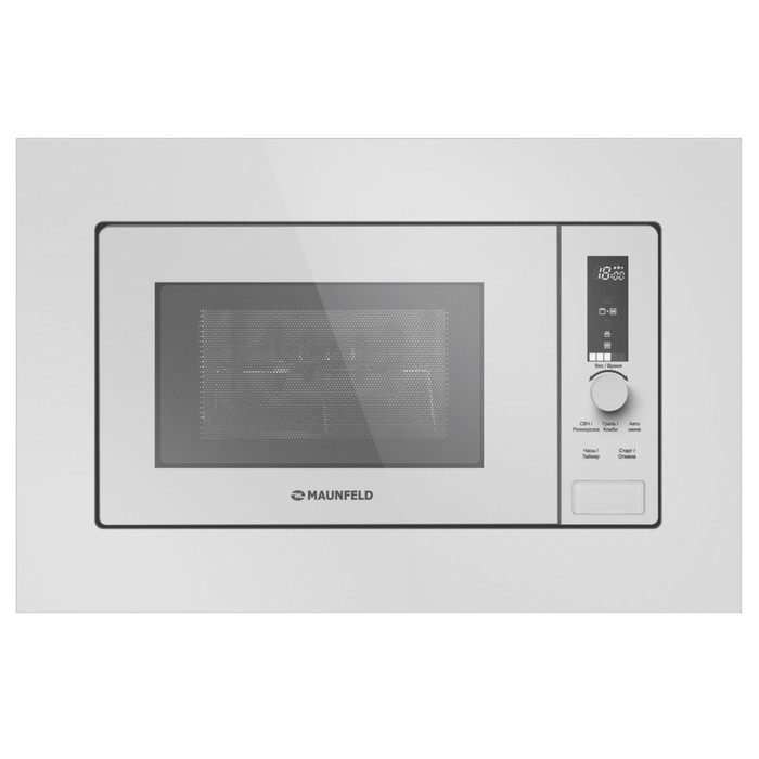 Встраиваемая микроволновая печь MAUNFELD JBMO820GW01, 1080 Вт, 20 л, 6 режимов, белая