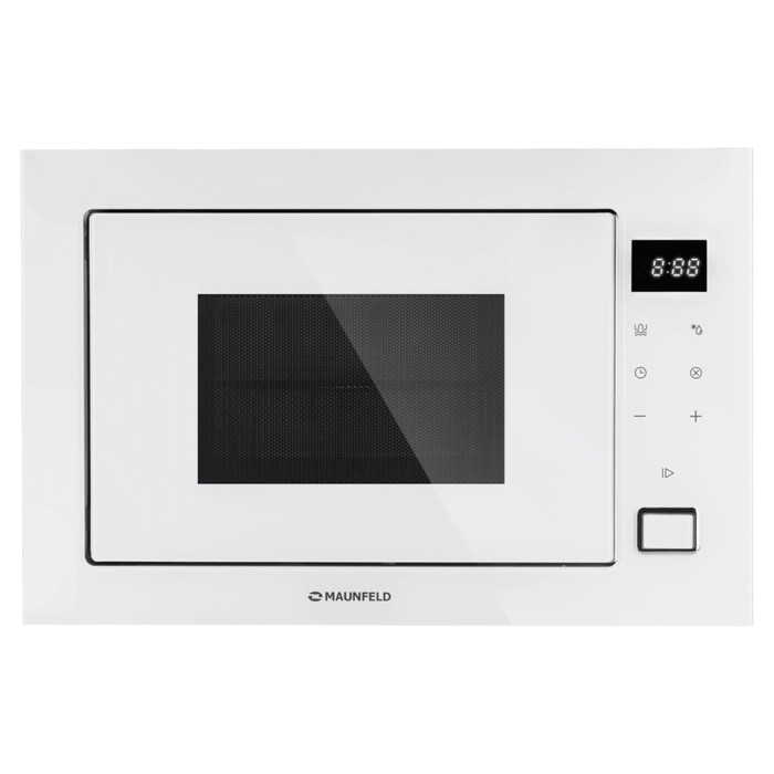 Встраиваемая микроволновая печь MAUNFELD MBMO925SGW11, 1450 Вт, 25 л, 8 режимов, белая