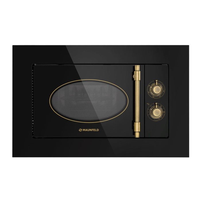 Встраиваемая микроволновая печь MAUNFELD JBMO.20.5GRBG, 1080 Вт, 20 л, 9 режимов, чёрная